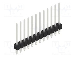 Connector: pin strips; pin header; male; PIN: 12; 2.54mm; THT; 1x12