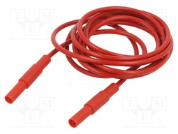 Test lead; 32A; banana plug 4mm,both sides; insulated; Len: 2m