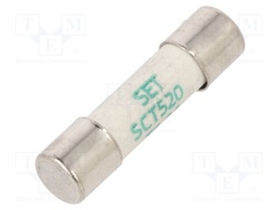 Fuse: fuse; ceramic; 6.3A; 250V; time-lag; 5x20mm; brass