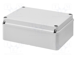 Enclosure: junction box; wall mount; plastic; grey