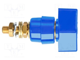 Laboratory clamp; blue; 1kVDC; 63A; Contacts: brass; 58mm