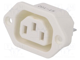 Connector: AC supply; socket; female; 10A; 250VAC; IEC 60320