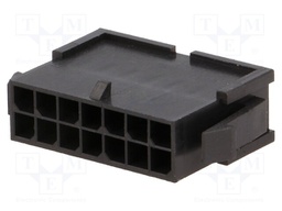 Plug; wire-board; male; MF30; 3mm; PIN: 14; w/o contacts; Layout: 2x7