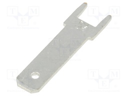 Terminal: flat; 4.8mm; 0.8mm; male; THT; brass; tinned; straight