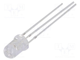 LED; 5mm; bicolour; red/blue; 2180÷3000mcd; 1560÷2180mcd; 30°