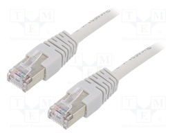 Patch cord; F/UTP; 5e; stranded; CCA; PVC; grey; Len: 1.5m; 26AWG