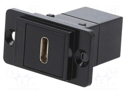 Coupler; USB C socket-front,USB C plug-back; DUALSLIM; USB-C