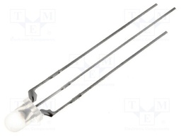 LED; 3mm; bicolour; red/yellow; 40mcd; 20mcd; 60°; Front: convex