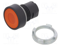 Switch: push-button; 22mm; Stabl.pos: 1; orange; IP65; flat; 46