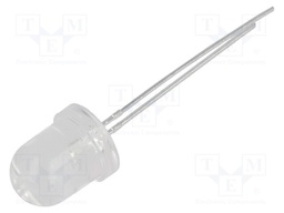 LED; 8mm; white cold; 6000÷11000mcd; 30°; Front: convex