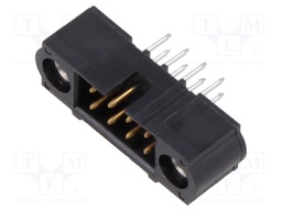 4+4 Pos. Male DIL Vertical Throughboard Conn. Jackscrews
