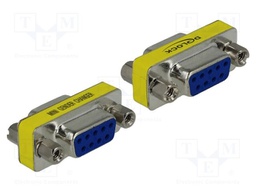 Adapter; D-Sub 9pin socket,both sides; connection 1: 1