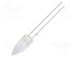 LED; 5mm; orange; 500÷750mcd; 100°; 20mA; 12V; Front: Rocket