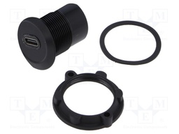Adapter; USB C socket,both sides; Thread: M22; 1÷10mm