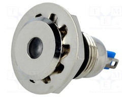 Indicator: LED; flat; 24VDC; Cutout: Ø12mm; IP67; for soldering