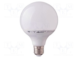 LED lamp; white cold; E27; 220÷240VAC; 810lm; P: 10W; 200°; 6000K