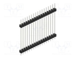 Connector: pin strips; pin header; male; PIN: 17; 2.54mm; THT; 1x17