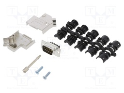 D-Sub; PIN: 9; male; shielded; angled 45°; screw terminal; UNC4-40