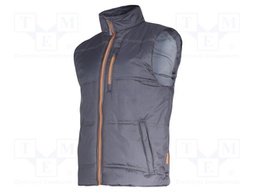 Padded vest; Size: XXL; grey-orange; without a hood,furlined