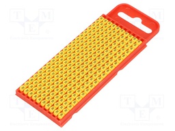 Markers for cables and wires; Label symbol: R; 2÷2.8mm; yellow