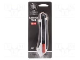 Knife; Features: locked blade; 18mm; Handle material: bimetal