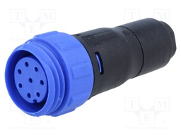 Connector: circular; plug; female; PIN: 8; w/o contacts; for cable