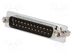 D-Sub; PIN: 25; socket; male; with threaded screw; Locking: screws