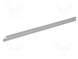 Profiles for LED modules; silver; L: 1m; MICRO-PLUS; aluminium