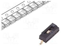 Switch: DIP-SWITCH; Poles number: 1; OFF-ON; 0.025A/24VDC; Pos: 2