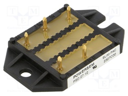Bridge rectifier: three-phase; Urmax: 1.2kV; If: 28A; Ifsm: 85A; THT