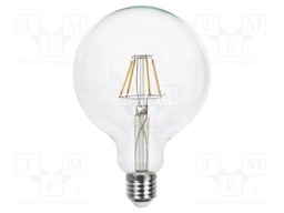 LED lamp; white warm; E27; 220÷240VAC; 600lm; P: 6W; 300°; 3000K