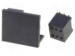 Socket; pin strips; female; PIN: 6; straight; 1.27mm; SMT; 2x3