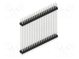 Connector: pin strips; pin header; male; PIN: 42; 2.54mm; THT; 2x21
