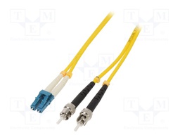 Fiber patch cord; ST/UPC,LC/UPC; 1m; LSZH; Optical fiber: 9/125um