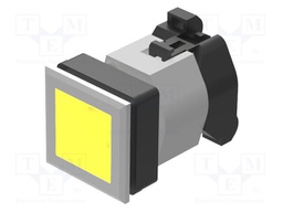Switch: push-button; 30mm; Stabl.pos: 2; yellow; IP65; square,flat