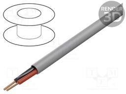 Wire; 2x16AWG; 300V; 305m; Cu; stranded; grey; CPR: Eca; 1000ft