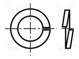 Washer; spring; M8; D=12.7mm; h=2mm; A2 stainless steel; DIN: 7980