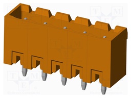 Connector: pluggable terminal block; socket; male; on PCBs