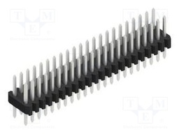 Connector: pin strips; pin header; male; PIN: 44; 1.27mm; THT; 2x22