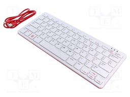 Keyboard; USB A-USB B micro cable,keypad; Colour: white-red