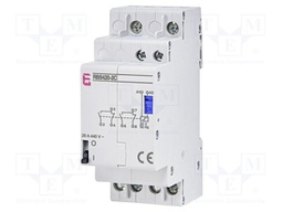 Contactor: 4-pole installation; 20A; 24VAC; SPDT x2; RBS