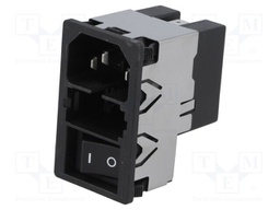 Connector: AC supply; socket; male; 2A; 250VAC; IEC 60320; 4mH