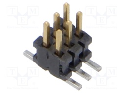 Connector: pin strips; male; PIN: 6; 1.27mm; gold-plated; SMT; reel