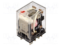 Relay: electromagnetic; DPDT; Ucoil: 230VAC; 10A/110VAC; 10A/24VDC