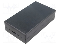 Enclosure: specialist; X: 73mm; Y: 128mm; Z: 33mm; ABS; black