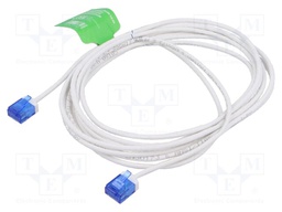 Patch cord; RJ45 plug,both sides; U/UTP; 6a; Cu; white; 3m