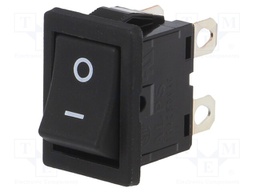 ROCKER; DPST; Pos: 2; OFF-ON; 10A/250VAC; black; 100mΩ; -10÷55°C