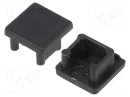 Cap for LED profiles; black; ABS; Application: SMART10