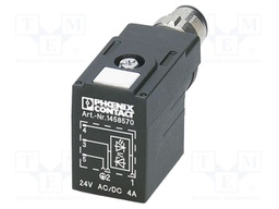 Adapter; M12 male,valve connector format B; PIN: 3; angled; 2+PE