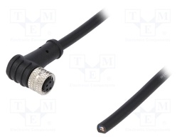Connector: M8; female; PIN: 4; angled 90°; plug; 3A; 30V; IP65/IP67